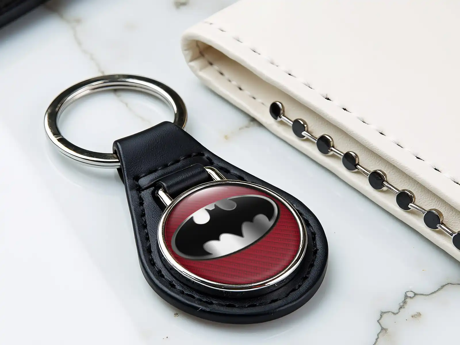 Leather Keychain Wallet Sturdy Deluxe Modern Style